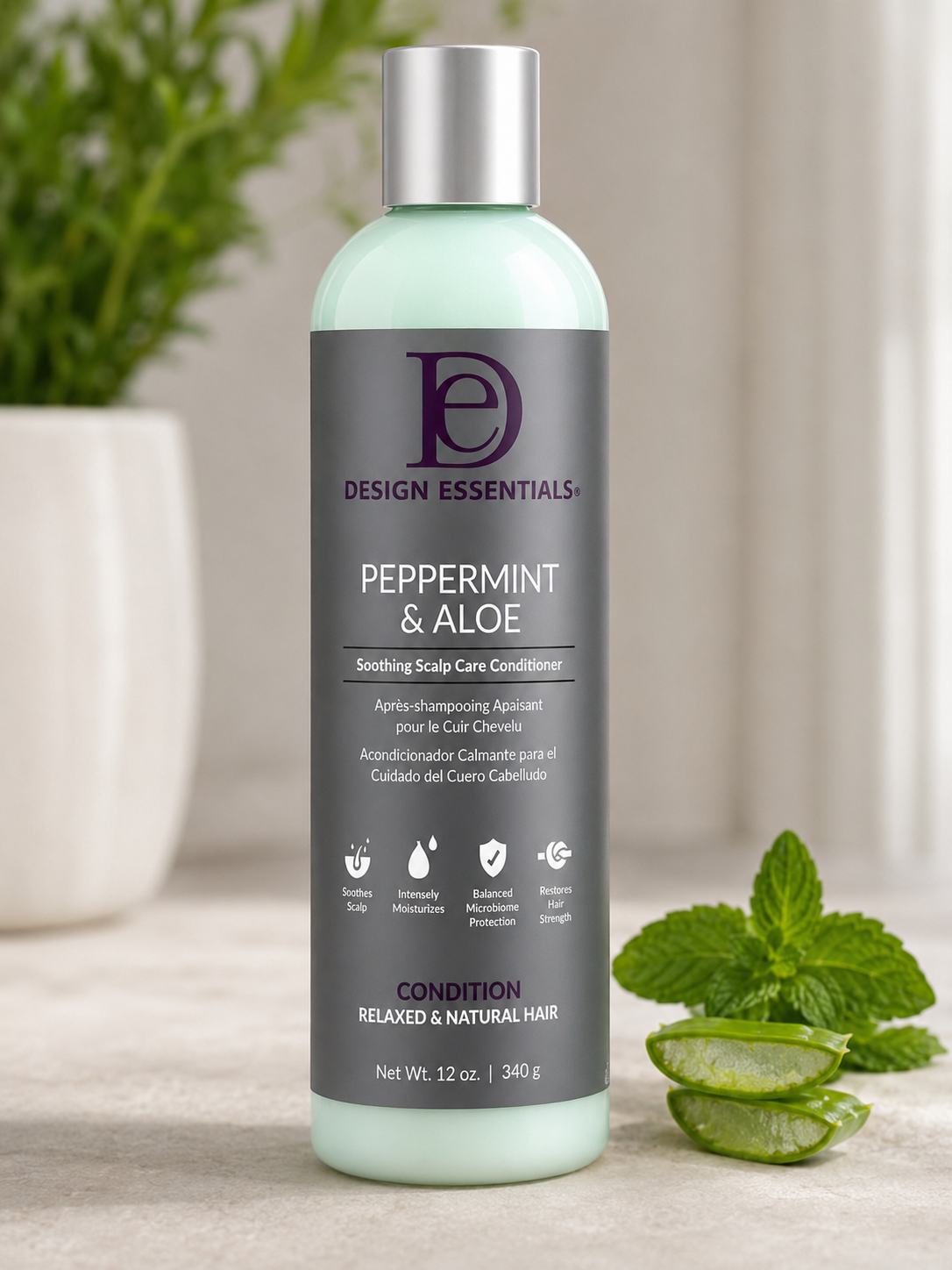 Design Essentials Peppermint & Aloe Soothing Scalp Care conditioner